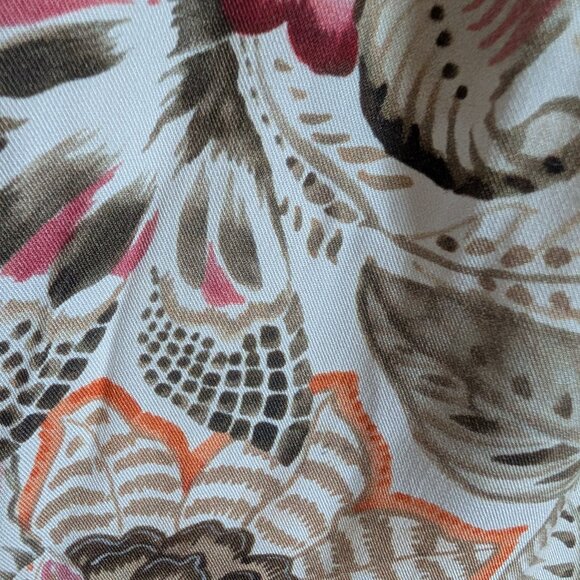 NWT LINE@MODA Made in Italy Floral Abstract Double Print Maxi Skirt Large Boho - Picture 4 of 12